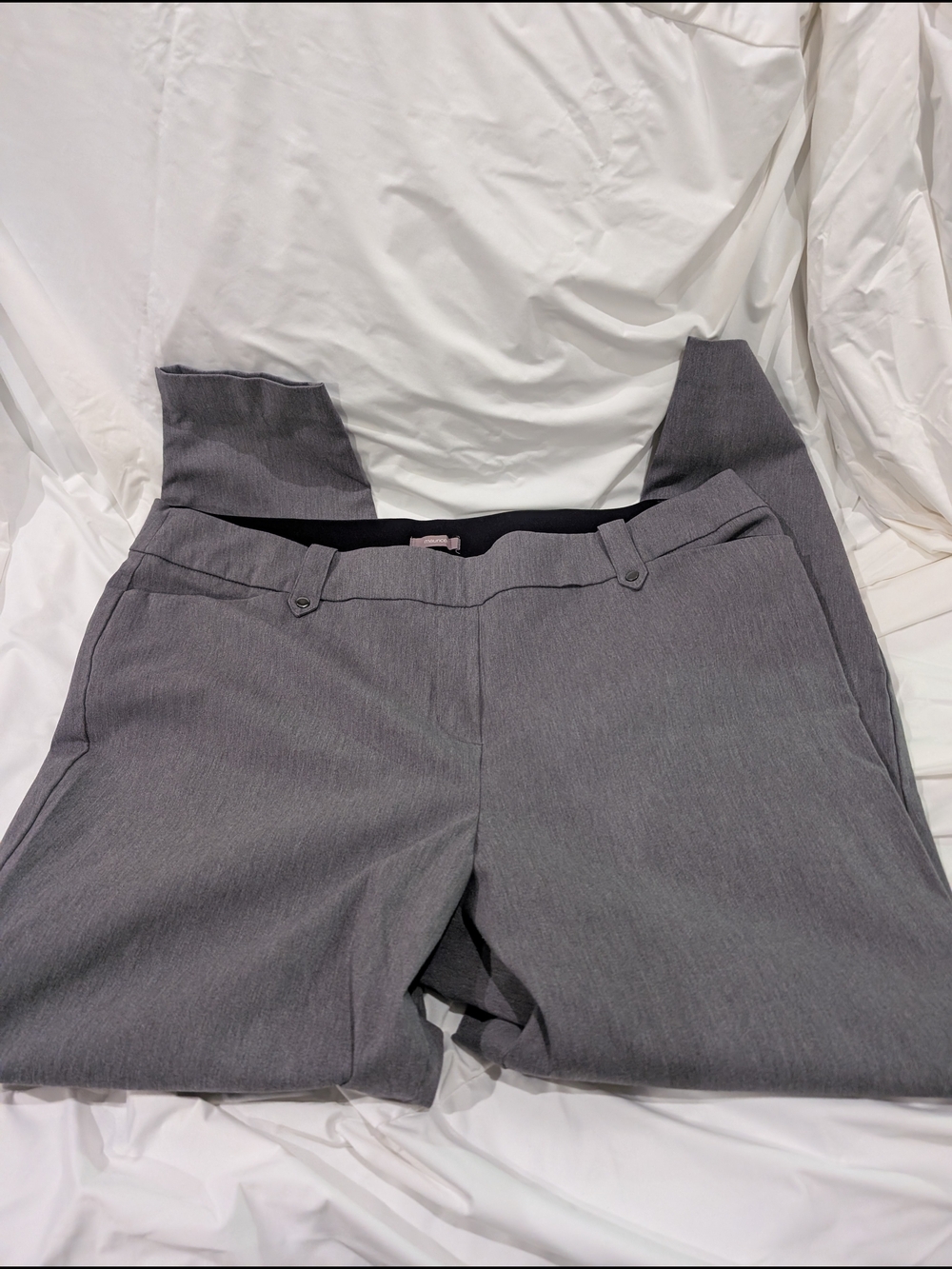 Maurices Women's Gray Straight-Leg Trousers